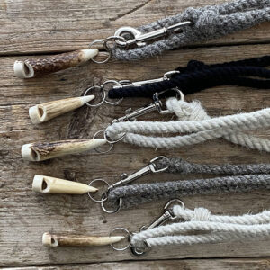 Dog Lead with Stag Horn Whistle