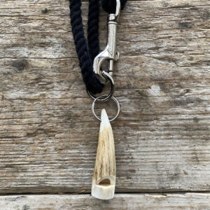 Dog Lead with Stag Horn Whistle