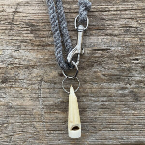 Dog Lead with Stag Horn Whistle
